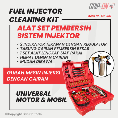 Grip-On Fuel Injector Cleaning Kit Alat Set Pembersih Sistem Injektor