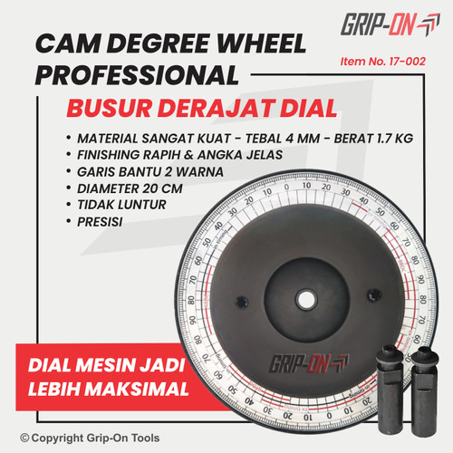 Grip-On Busur Derajat Dial Camshaft nonset Cam Degree Wheel