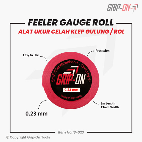 Grip-On Feeler Gauge Roll Alat Ukur Celah Klep Gulung / Rol 5 Meter