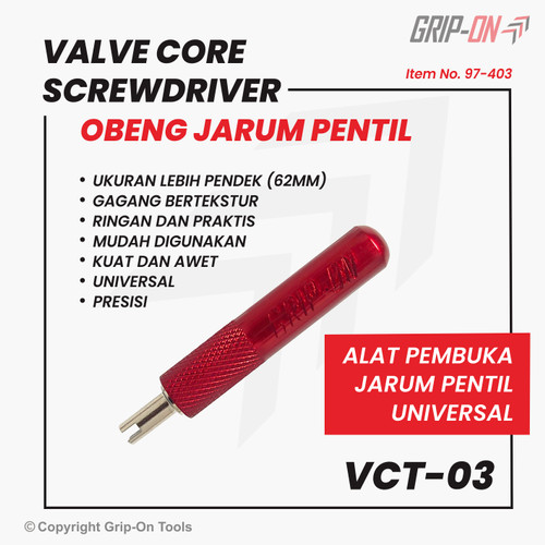 PEMBUKA PENTIL MINI GRIP ON / VALVE CORE SCREWDRIVER MINI GRIP-ON