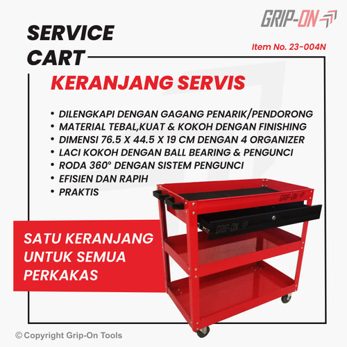 GRIP-ON SERVICE CART / TROLLEY SERVIS PERKAKAS TROLI BARANG TOOL CART