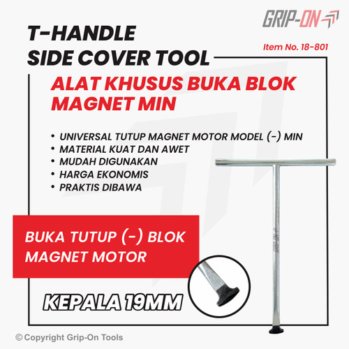 GRIP ON T-HANDLE SIDE COVER TOOL PEMBUKA TUTUP MAGNET