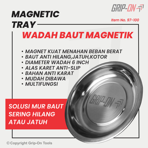 GRIP-ON MAGNETIC TRAY - WADAH TEMPAT NAMPAN MUR BAUT SEKRUP BER MAGNET