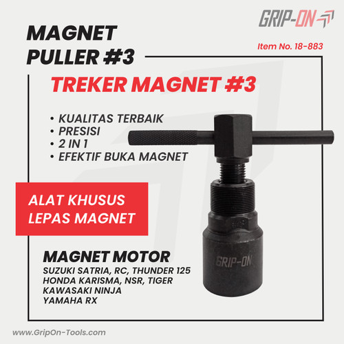 GRIP-ON MAGNET PULLER #3 TREKER MAGNET NO 3 HONDA YMH SUZUKI KAWASAKI