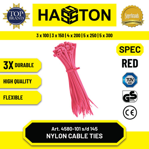 Hasston Kabel Ties/Cable Ties/Ikat Kabel 3x150mm (4580)