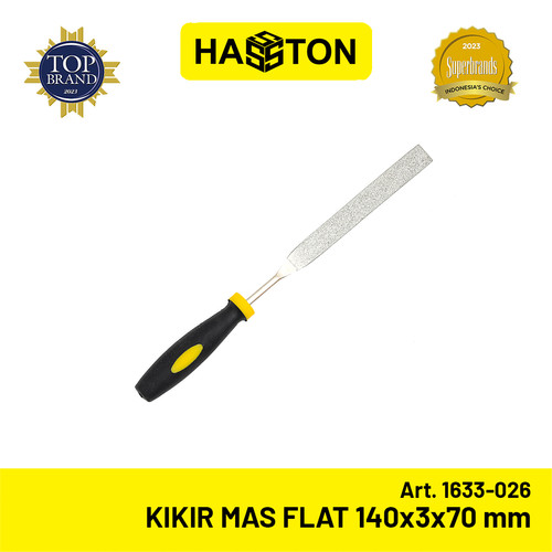 Hasston Kikir Emas Diamond Permata Flat 140x3x70 mm (1633-026)