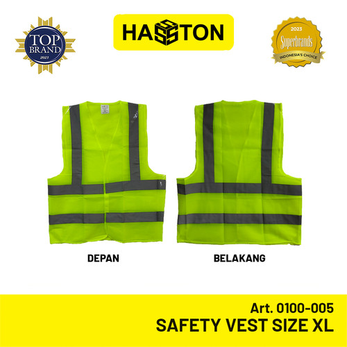 Hasston Safety Vest Size XL / Rompi Keselamatan Hijau (0100-005)