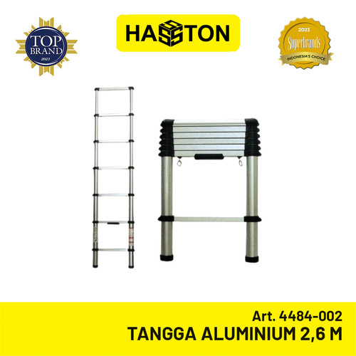 Hasston Tangga Aluminium / Tangga Lipat Teleskopik 2,6m (4484-002)