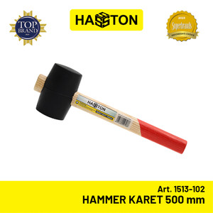 Hasston Hammer Karet Gagang Kayu 50mm / Palu Karet (1513-102)