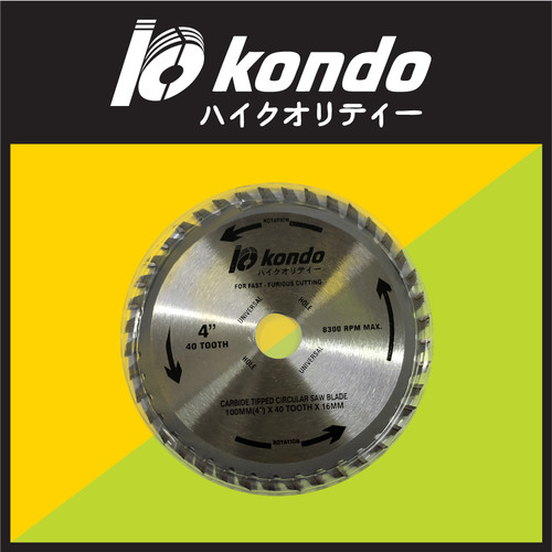 KONDO Mata Gergaji Mesin 4" x 40T / Mata Circular Saw (1260-047)