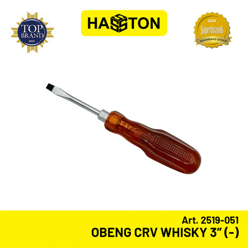 Hasston Obeng Plastik CRV Wishki 3"x6mm / Screwdriver (-) (2519-051)