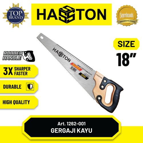 Hasston Gergaji Tangan 18" / Gergaji Belah GG Kayu+Karet (1262-001)