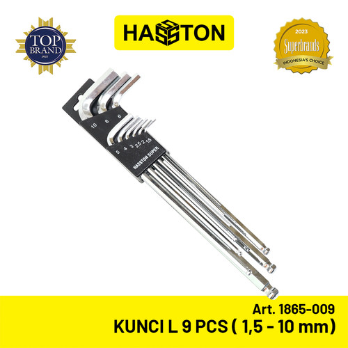 Hasston Kunci L Ball Head Panjang 9Pcs (1865-009)