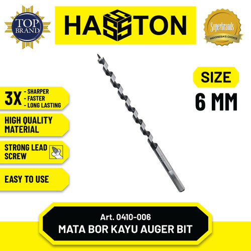 Hasston Mata Bor Kayu Auger Bit 8mm / Wood Drill Bit (0410-008)