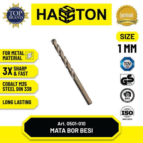 Hasston Mata Bor Besi Cobalt 3mm / Drill Bit Cobalt (0501-030)