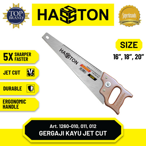 Hasston Gergaji Kayu 18" / Gergaji Belah Pegangan Kayu (1260-118)