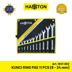 Hasston Kunci Ring Pas Chrome Mdl.Tulang 11 pcs (8-24mm) (1647-002)