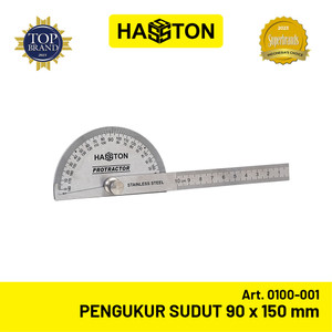 Hasston Pengukur Sudut / Penggaris Sudut / Protactor (0100-001)