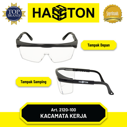 Hasston Kaca Mata Kerja Bening / Safety Glasses (2120-100)