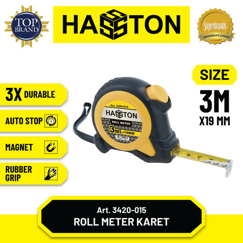 Hasston Roll Meter 5M Auto Stop + Magnet / Tape Measure (3420-016)