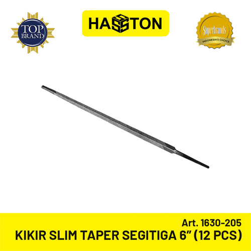 Hasston Kikir Slim Taper 6" Segitiga (12 Pcs) (1630-205)