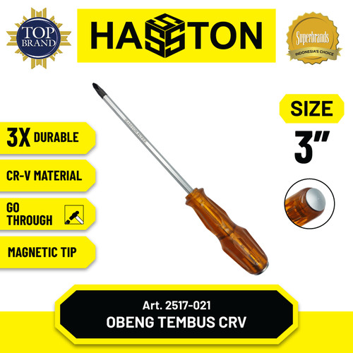 Hasston Obeng Tembus CRV Whisky / Obeng Ketok / Screwdriver (2517)