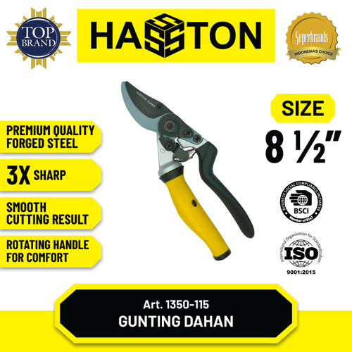 Hasston Gunting Dahan Bunga Auto-Rotating Handle (1350-115)