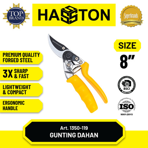 Hasston Gunting Bunga Lengkung 8" Auto-Rotating Handle (1350-119)