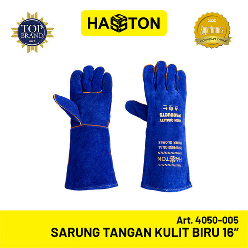 Hasston Sarung Tangan Kulit Biru 16” / Safety Gloves (4050-005)