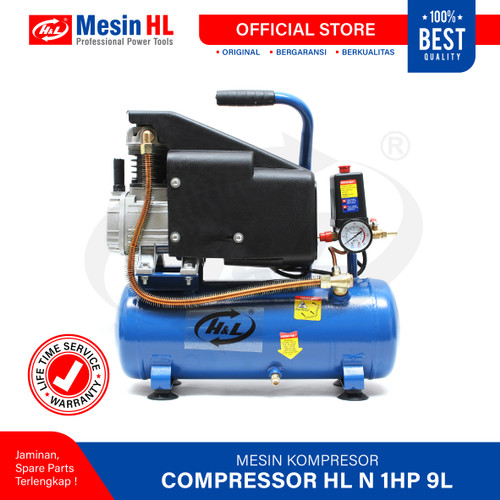 HL Mesin Kompresor Angin N1HP 9Liter