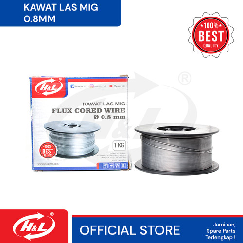 HL Kawat Las Flux Core 0.8mm 1KG MIG