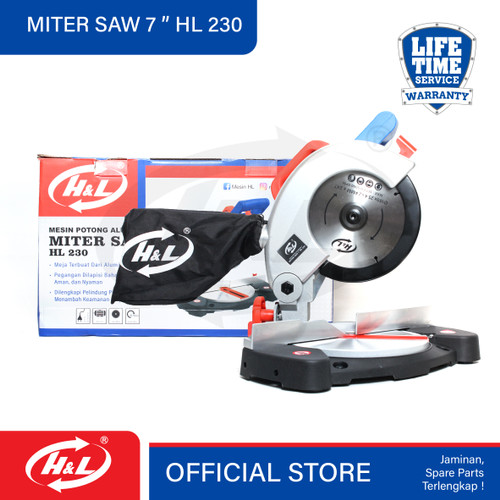 HL Mesin Potong Aluminium / Miter Saw 7" HL 230 Non Sliding