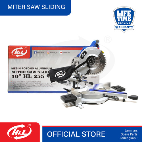 HL Mesin Potong Aluminium / Miter Saw 10" HL 255 Sliding