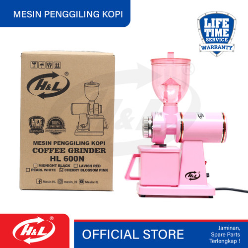 HL Electric Coffee Grinder HL 600N / Mesin Giling Kopi Warna Pink