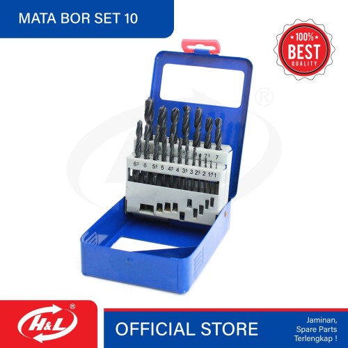 HL Mata Bor Besi HSS SET 1-10 mm 19pcs