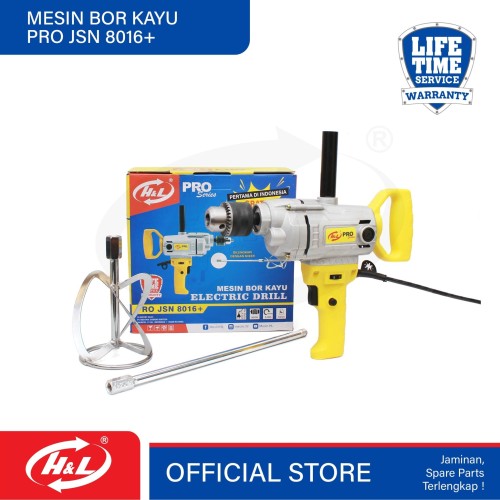 HL Mesin Bor Kayu 16mm / Electric Drill PRO JSN 8016 + MIXER