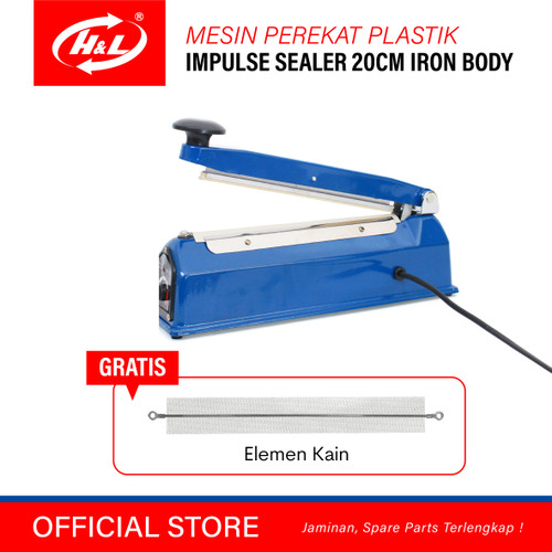 HL Mesin Press Plastik / Impulse Sealer 20cm Body Besi