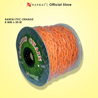 RANTAI PVC 8 MM X 30 METER WARNA ORANGE NANKAI