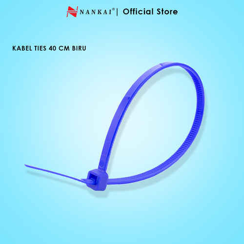 Kabel Ties Biru ukuran 40 cm - isi 100 pcs Nankai