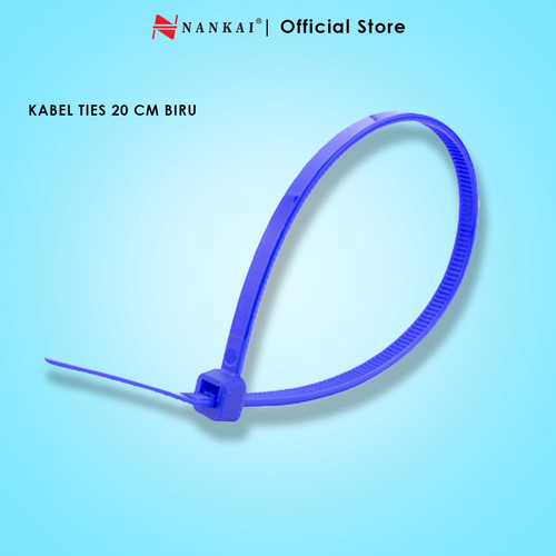 Kabel Ties Biru ukuran 20 cm - isi 100 pcs Nankai