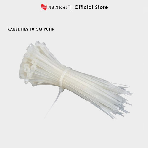 Kabel Ties Putih ukuran 10 cm - isi 100 pcs Nankai