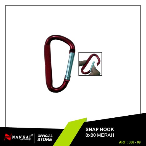 Gantungan Kunci Carabiner 8 x 80 (5 Pcs) Nankai