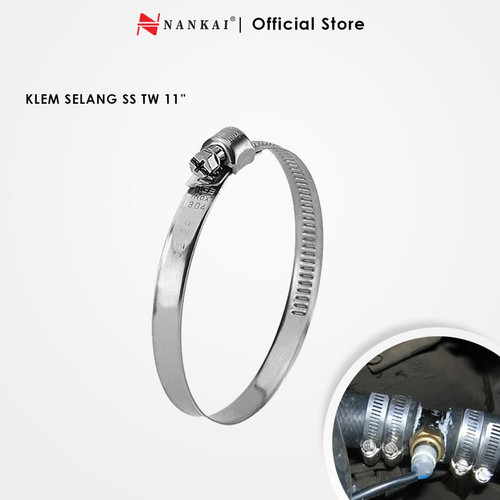 Nankai Klem Selang Stainless Steel 11" (5 pc)