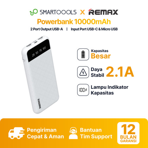 Smartoools X Remax Powerbank 10000mAh 2.1A 2 USB Input & 2 USB Output