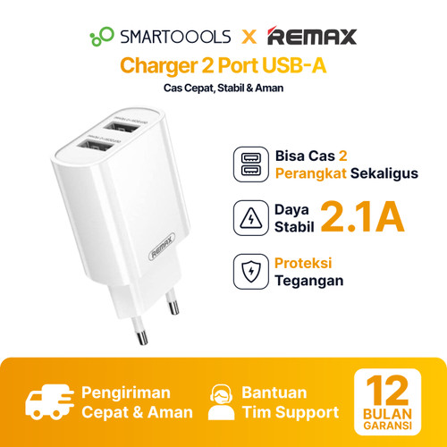 Smartoools X Remax Charger 2 Port USB Output 2.1A