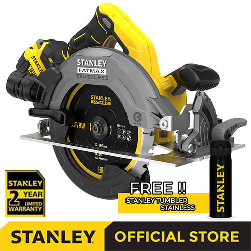 Stanley Brushless Circular Saw / Gergaji Sirkel Baterai 20V SBC550M2K