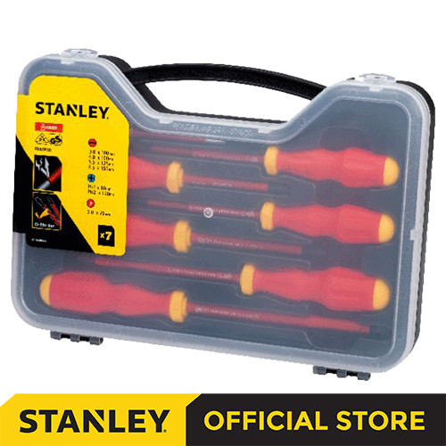 Stanley Electrical Screwdriver VDE Set / Obeng Listrik VDE 7Pcs 65-980