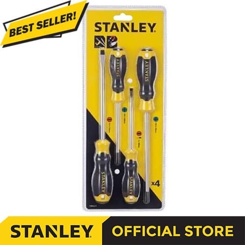 Stanley Cushion Grip Screwdriver Set / Obeng Set 4Pcs STMT66671