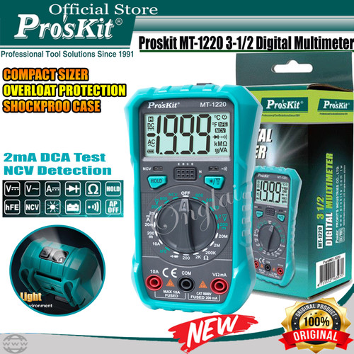 Multitester PRO'SKIT MT-1220 Multimeter Digital ORIGINAL