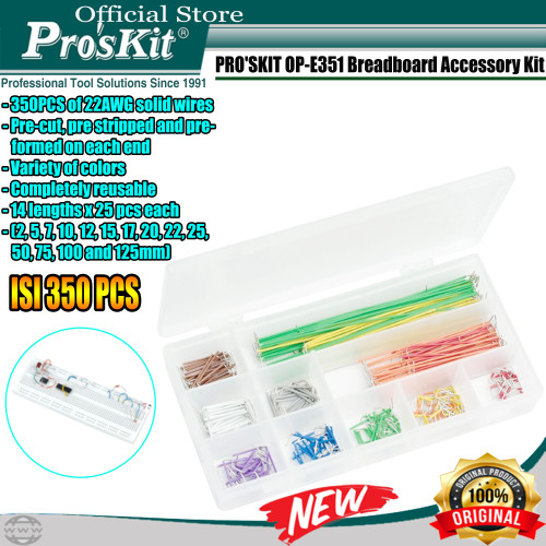 JUMPER CABLE 350 PCS BreadBoard Aksesoris PROSKIT OP-E351 Bread Board